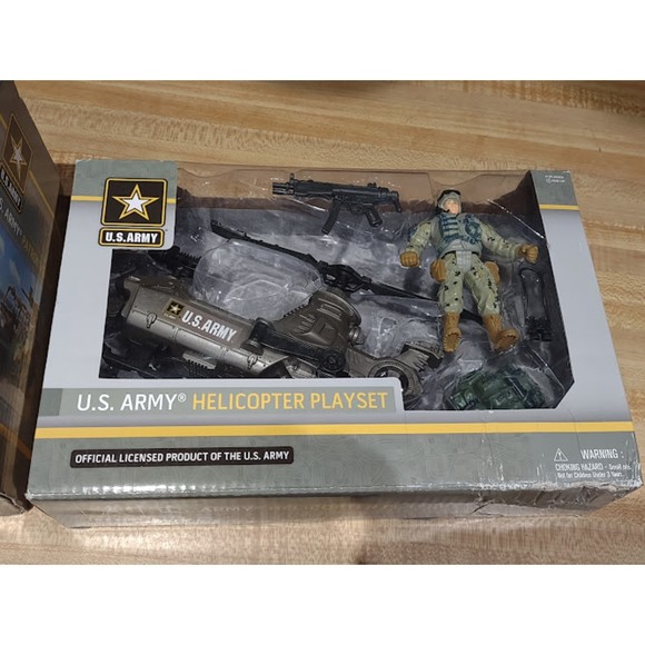 Lot of 3 U.S. Army Playsets Helicopter Playset Defense Bunker Patrol Vehicle New - Picture 5 of 11